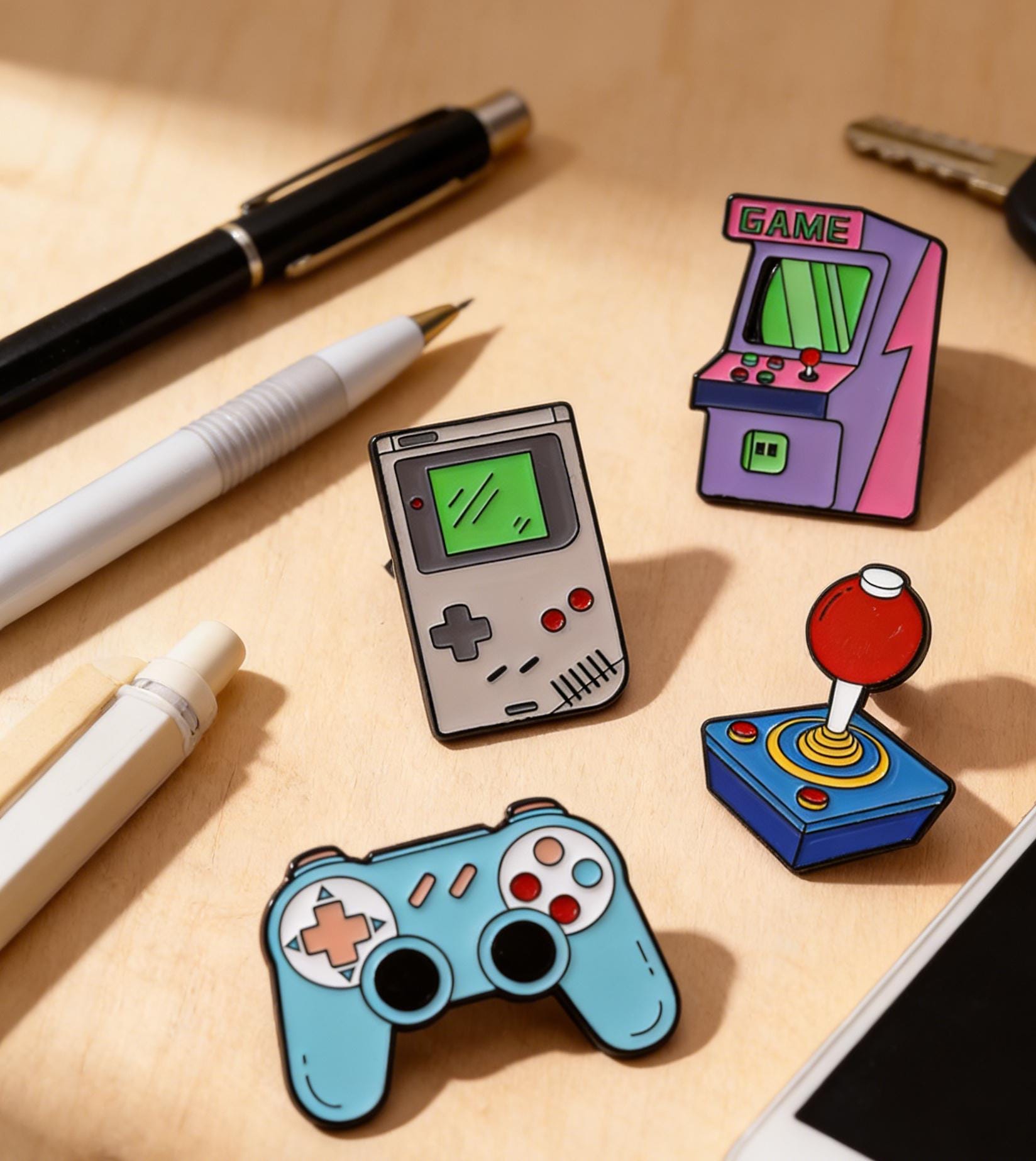 Gamer Pin Design Retro Gaming Enamel Pins Set, Arcade Game Pin, Gameboy Pin, Gamer Gift ...