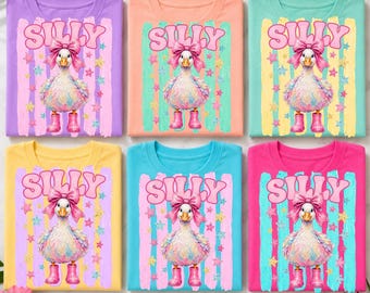 Silly Goose PNG Bundle, Cute Coquette Goose Clipart for Sublimation, Neon Striped Summer Goose PNG, Funny Goose Shirt Design Digital