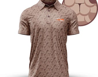 Polo SITKA con estampado de panal de abeja y camuflaje, camisa transpirable de alto rendimiento para hombre, camisa táctica de golf para caza, camisa informal de manga corta con estampado de camuflaje.