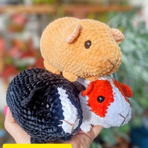 Guinea Pig Crochet Pattern PDF – 3in1 Amigurumi guinea pig Pattern, Digital Download