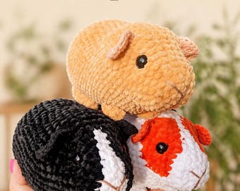 Guinea Pig Crochet Pattern PDF – 3in1 Amigurumi guinea pig Pattern, Digital Download