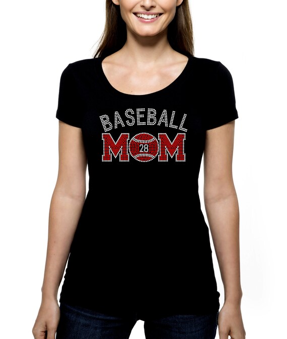 Custom Baseball Mom RHINESTONE Tshirt Tank Top Pick Number Etsy