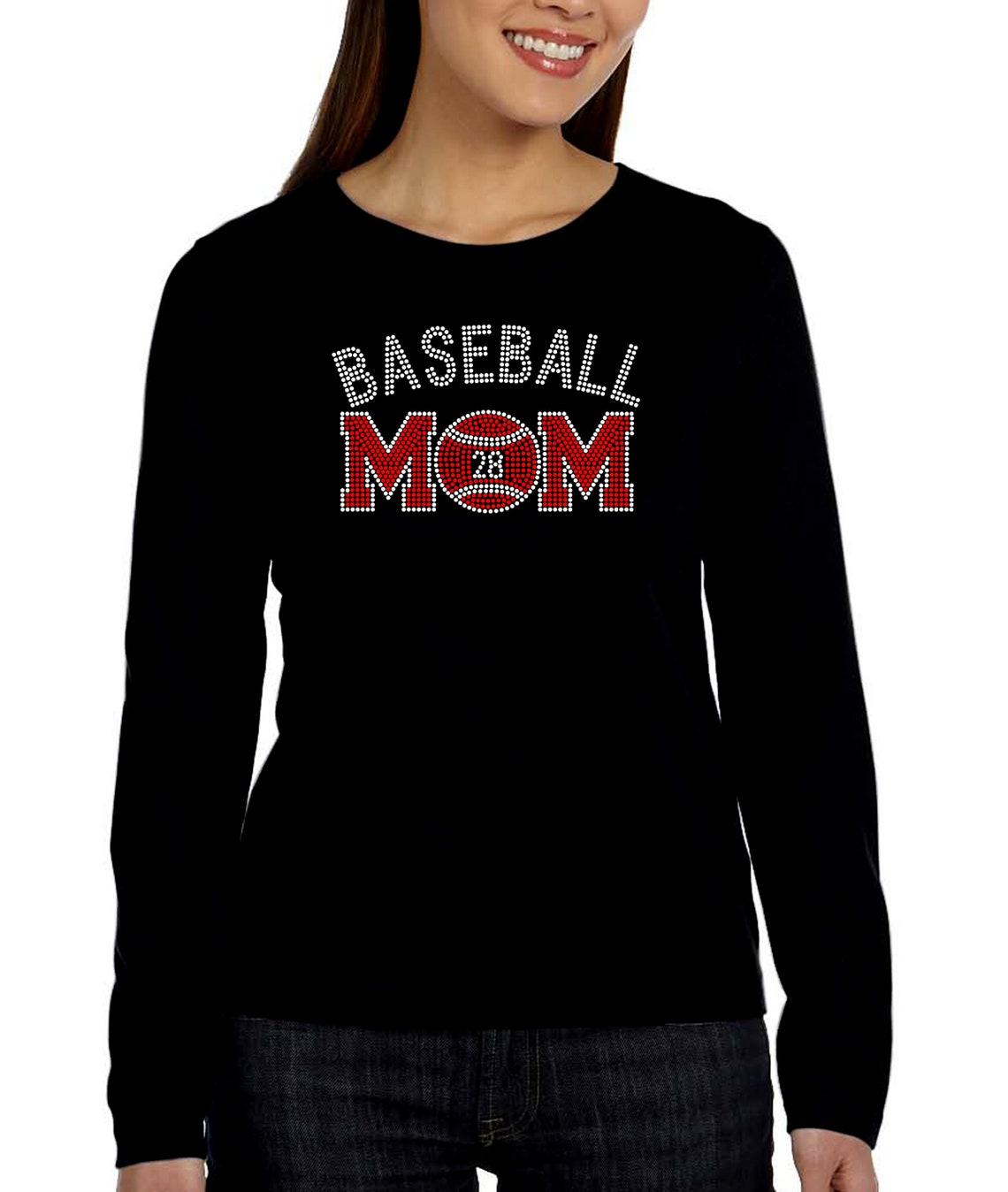 Custom Baseball Mom RHINESTONE Tshirt Tank Top Pick Number Etsy