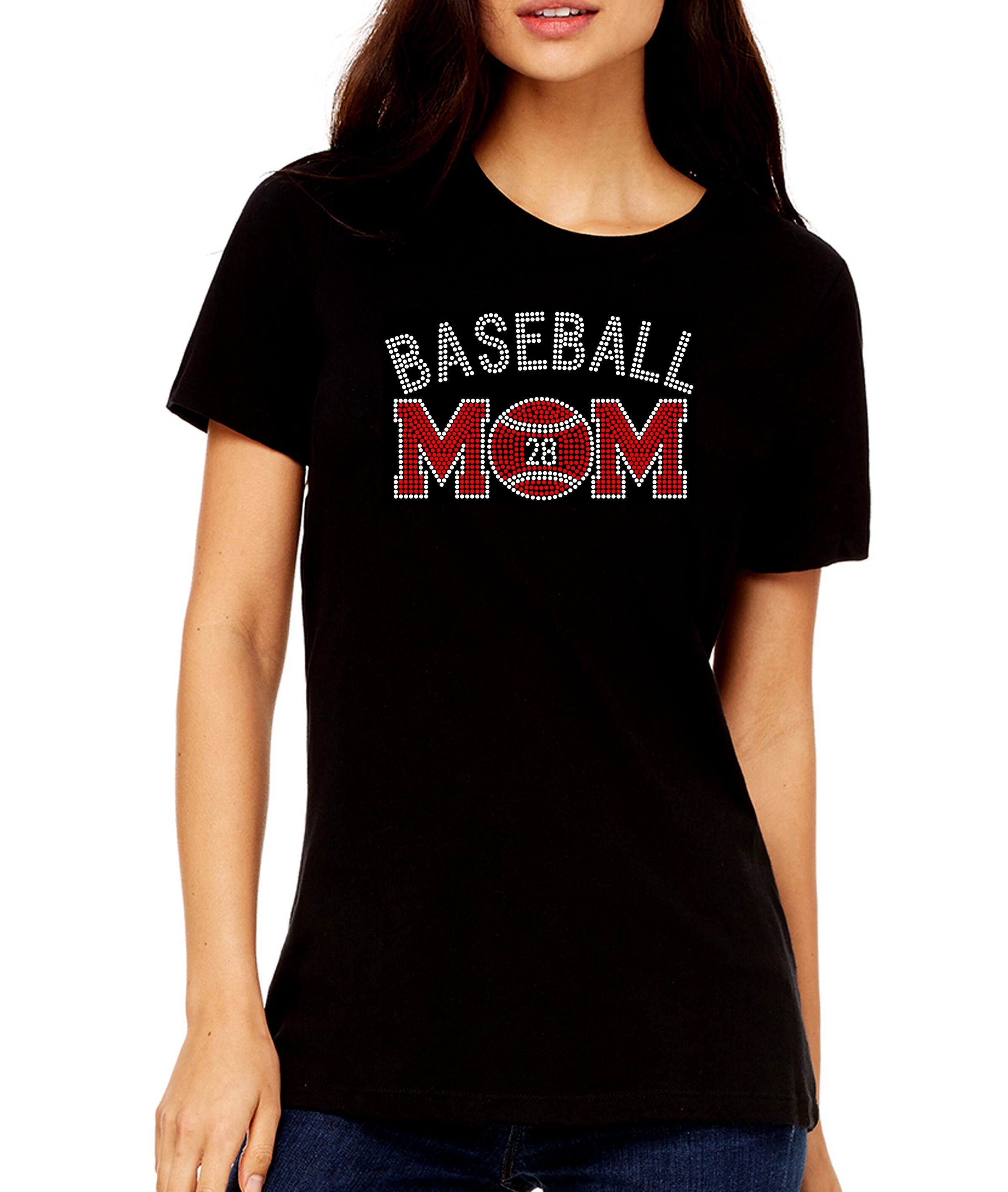 Custom Baseball Mom RHINESTONE Tshirt Tank Top Pick Number Etsy