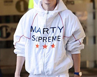 Timothee Chalamet Marty Supreme Hoodie Jacket, Zip Up Hoodie, Unisex Streetwear Winter Jacket,Marty Supreme Movie inspired Jacket