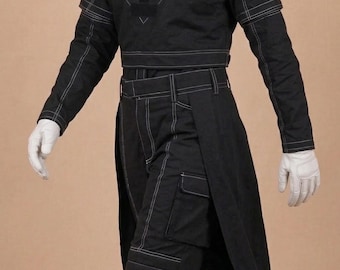 Disfraz de Boba Fett Mandaloriano: traje de vuelo personalizado con armadura y chaleco, atuendo de cazarrecompensas de Star Wars para convenciones y cosplay.