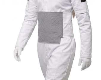 Traje de vuelo blanco para cosplay: atuendo de cazarrecompensas mandaloriano de 4 piezas para Comic Con y eventos para fans.