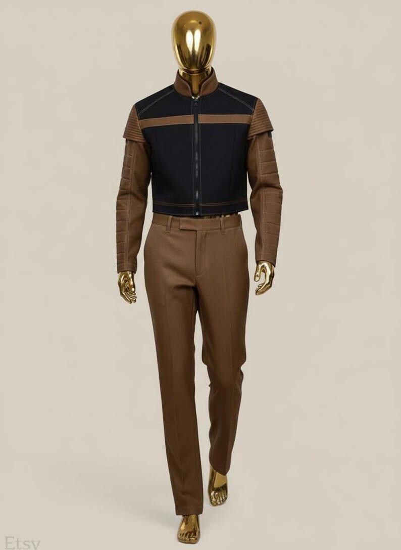 Mandalorian Flight Suit Brown Din Djarin Cosplay Costume, Bounty Hunter Outfit, Tactical Jumpsuit Halloween Comic Con image 5