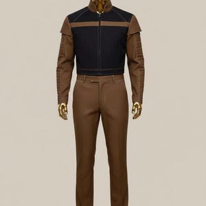 Mandalorian Flight Suit Brown Din Djarin Cosplay Costume, Bounty Hunter Outfit, Tactical Jumpsuit Halloween Comic Con image 4