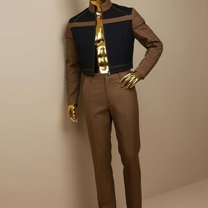 Mandalorian Flight Suit Brown Din Djarin Cosplay Costume, Bounty Hunter Outfit, Tactical Jumpsuit Halloween Comic Con image 6