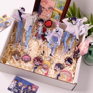 Tamon Fukuhara B-Side Full Character Acrylic Standee & Keychain Gift Box Set | Handmade Fan Merch Gift Present