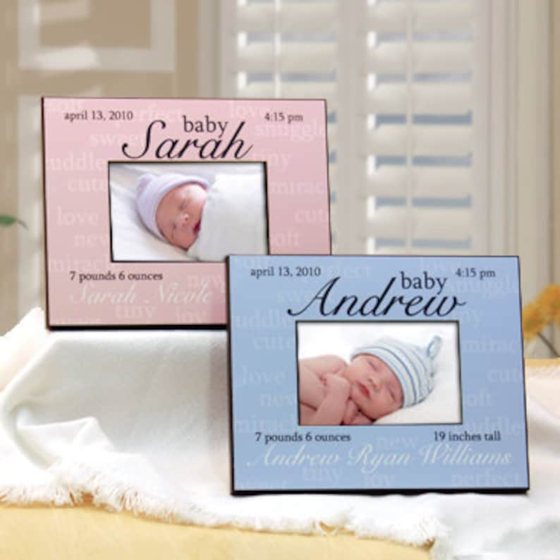 Personalized Picture Frame with Baby Name & Birth Details Etsy