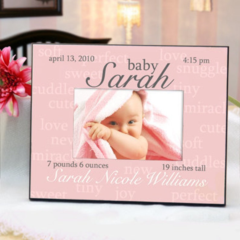 Personalized Picture Frame with Baby Name & Birth Details Etsy