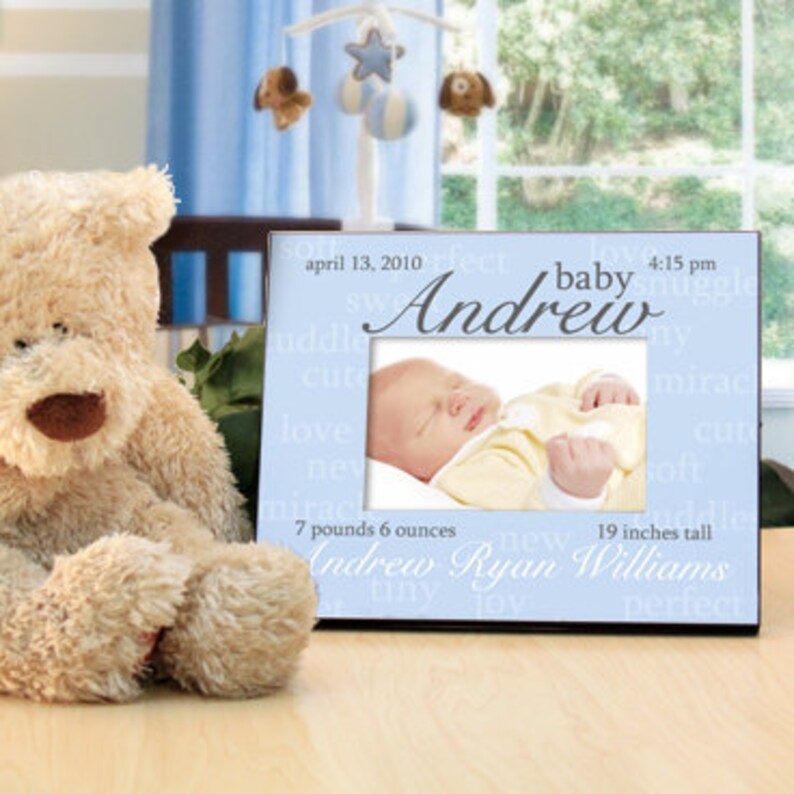 Personalized Picture Frame with Baby Name & Birth Details Etsy