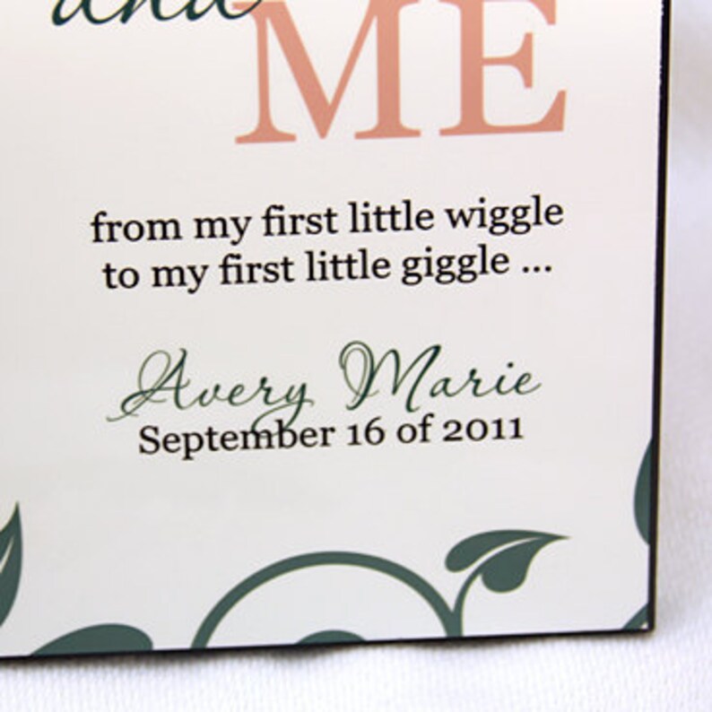 Mommy and Me New Mom Personalized Photo Frame for New Baby Add Name /& Birthday