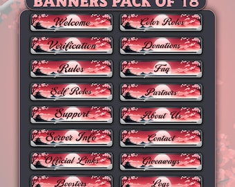 Paquete de banners florales para Discord / 18 encabezados florales para servidores (descarga digital)