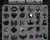 Gothic Discord Emojis Pack | Dark Style PNG Bundle (Digital Download)