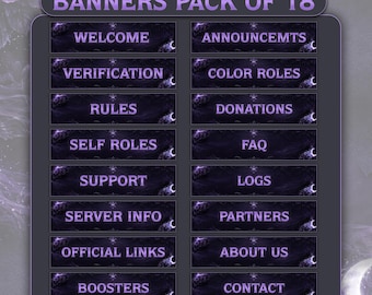 Paquete de banners góticos para Discord / Encabezados oscuros para servidores (Descarga digital)