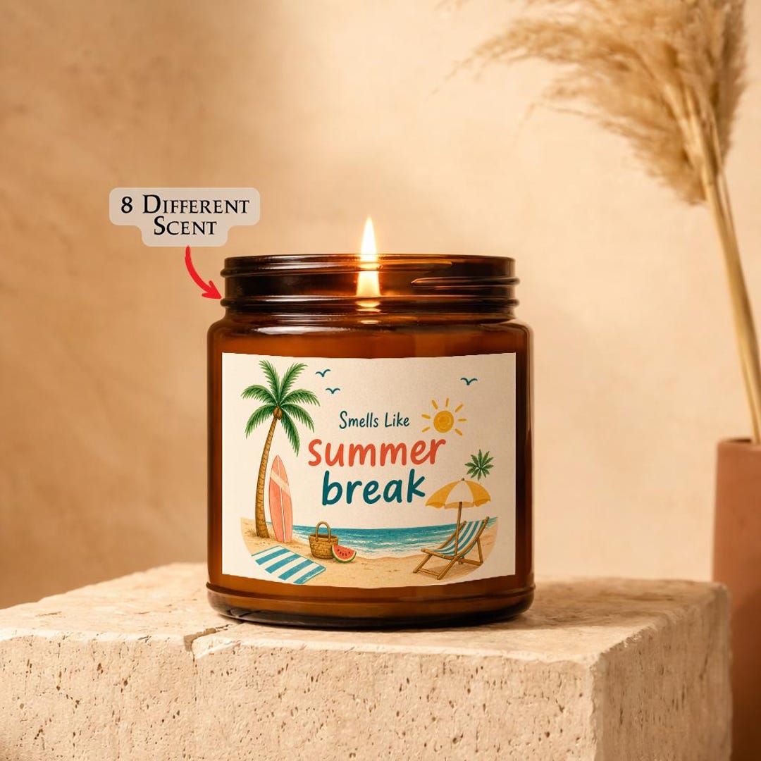 Summer Break Candle, Teacher Appreciation Gift, Gift for Teacher Day ...