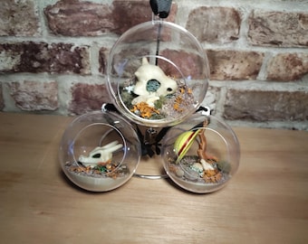 Adornos estilo terrario de anime / Mini diorama colgante estilo mini mundo
