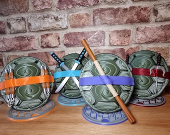 Caparazones de Tortugas Ninja / Decoración de Gamer / Modelos Retro