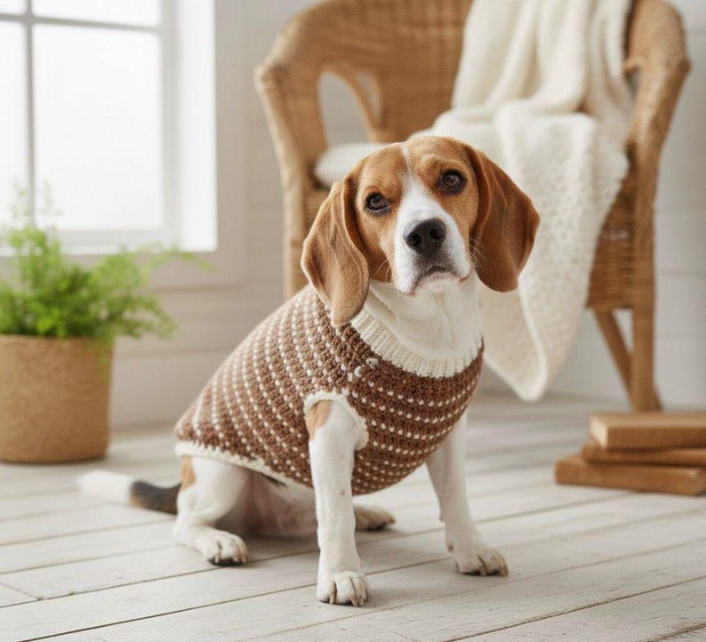 Textured Crochet Dog Sweater Pattern | Unisex, Beginner Friendly ...