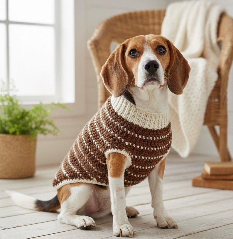 Textured Crochet Dog Sweater Pattern | Unisex, Beginner Friendly ...