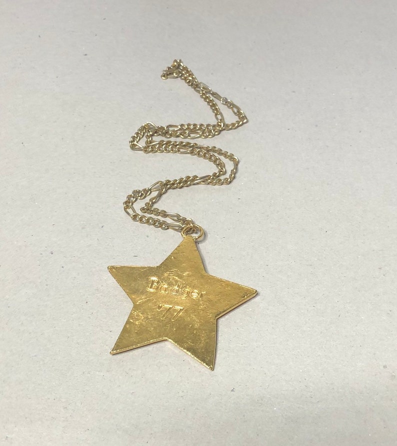 Large Star Pendant /& Matching Necklace vintage Anniversary Sale Gold Tone Blue Enamel Item No B576
