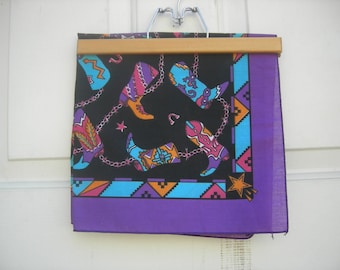 Vintage cowboy hankerchief cowboy boot country