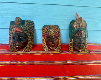 ヴィンテージのメキシコ民芸品、手彫りの猿のマスク - Etsy 日本