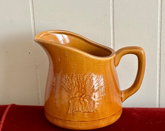 Vintage Franciscan pitcher, wheat pitcher, autumn pitcher, harvest