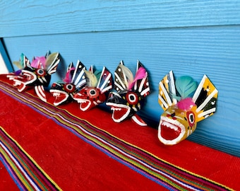 Vintage masker, Caraïbisch masker, Puerto Rico-masker, volkskunstmasker, klein masker, vejigante, klein masker