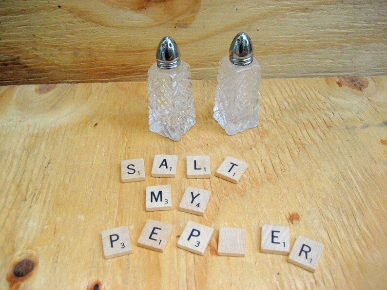 Vintage salt and pepper shakers glass classic