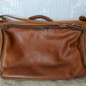 Vintage leather satchel, leather briefcase, leather shoulder bag, messenger bag with lock