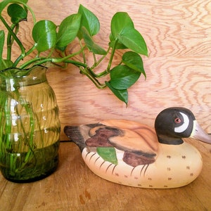 Anatra del germano reale, anatra in ceramica vintage, figurine di ceramica, arredamento ufficio, arredamento casa, woodlands