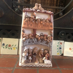 Replacement Peru SKU 15-C2-00030615 Nativity Folk Art VINTAGE: 5.25 Authentic PERUVIAN Handmade Clay Pottery Baby Jesus