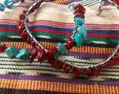 Vintage coral turquoise bracelets, native american jewelry, boho, southwestern