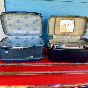 Vintage train case, box, suitcase, small suitcase, luggage, samsonite