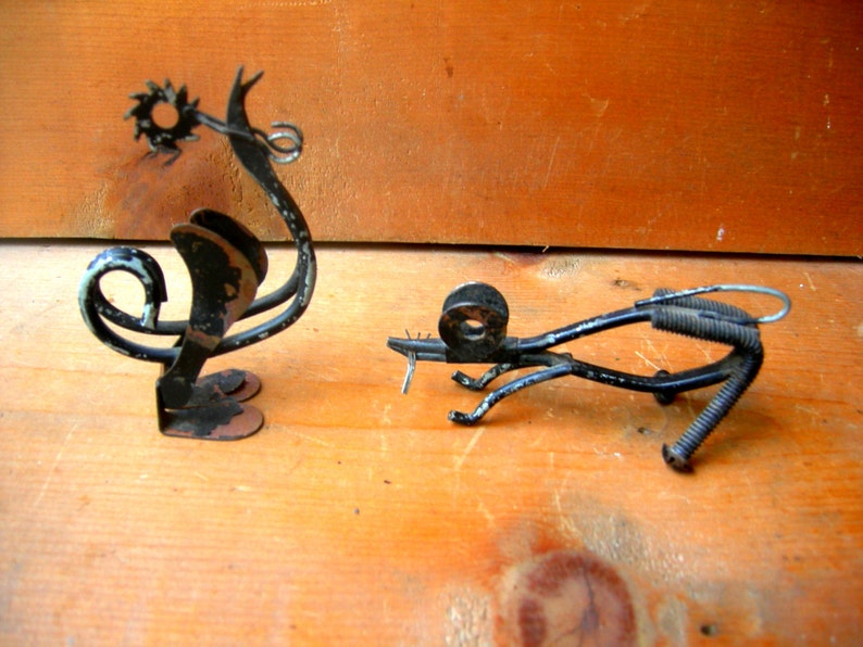 Vintage metal work creatures animals airplane Etsy