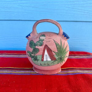 Vintage Mexican jarra, Mexican ceramic, Mexican vase, Mexican pottery