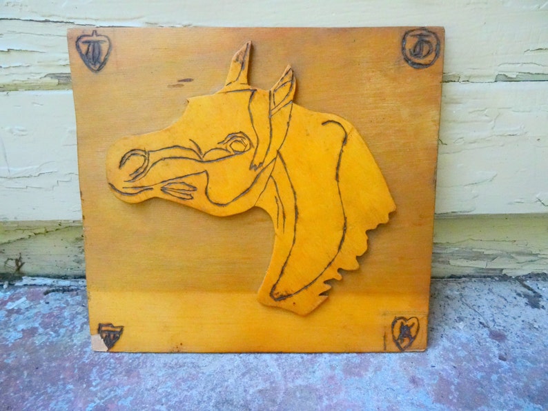 Vintage Wooden Horse Western Wood Horse Home Decor Wall Etsy