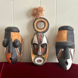 Vintage African masks, folk art masks, wall masks, decorative masks, tribal masks