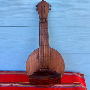 Vintage Gitarre, Pflanzer, Sukkulenten Pflanzer, Wandbehang, Wanddekor, Holzkunst, geschnitzt, Display