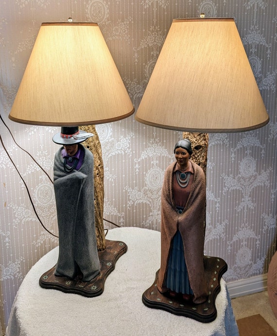 Vintage native american lamp deals