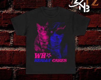Maglietta esclusiva TV Girl - Merchandising della band indie rock - Regalo di abbigliamento per la musica alternativa - Maglietta dell'album Who Really Cares