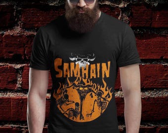 Maglietta unisex vintage Samhain November Coming Fire