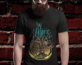 Maglietta In Flames "Design con orologio" Maglietta unisex In Flames Metal Music