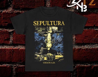 Maglietta Sepultura Chaos A.D.: Maglietta, felpa e felpa con cappuccio per fan della musica rock retrò anni '90.