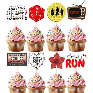 Stranger Cupcake Toppers, Cupcake Toppers, Stranger birthday party, Topper cupcake, stranger cupcake, Ready to Print Digital PDF Files