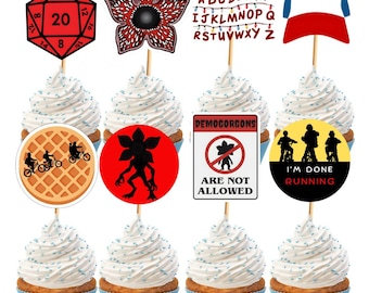 Adornos para cupcakes de Stranger, Adorno para cupcakes de Stranger, Adornos para cupcakes (Archivo PDF digital)